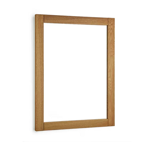 Ogledalo Naturel Wood u masivnom hrastovom okviru dimenzija 60x80 cm u dekoru hrasta.