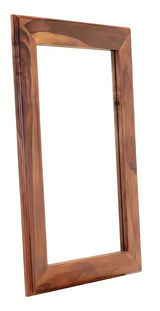 Zidno ogledalo Naturel Wood 60x90 cm od masivnog palisandera u toplim smeđim tonovima