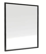Kupaonsko ogledalo Naturel s crnim aluminijskim okvirom, dimenzije 80 x 80 cm.