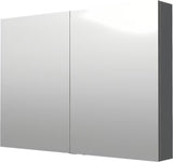 Ormarić s Ogledalom Naturel 100x72 cm u sivo-srebrnoj boji s dvoja zrcalna vrata