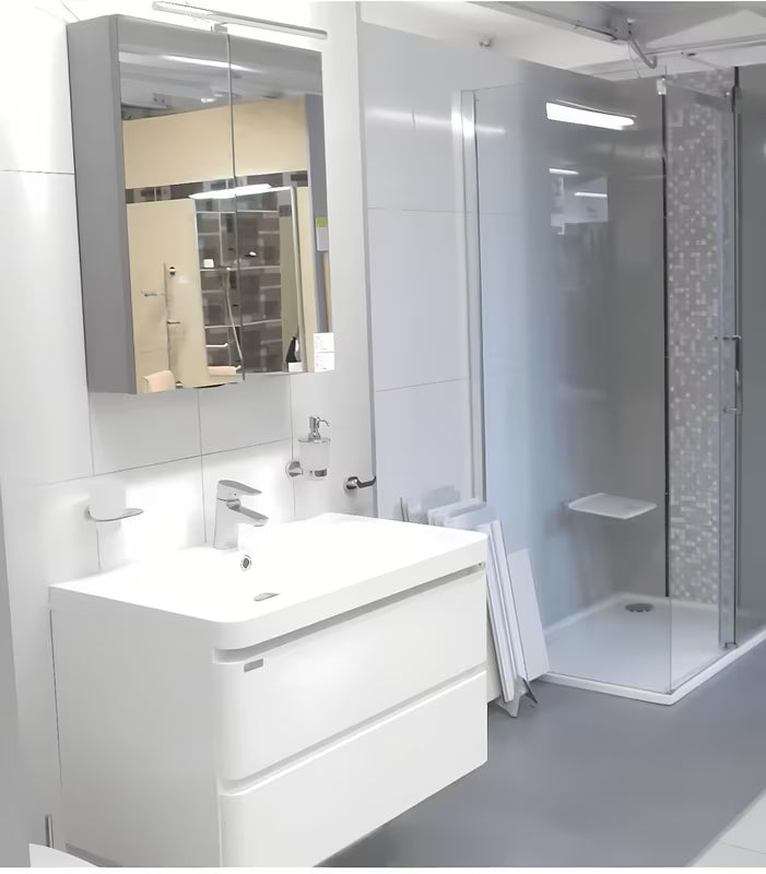 Ormarić s Ogledalom Naturel 60x72 cm u sivo-srebrnoj boji s dvoja zrcalna vrata