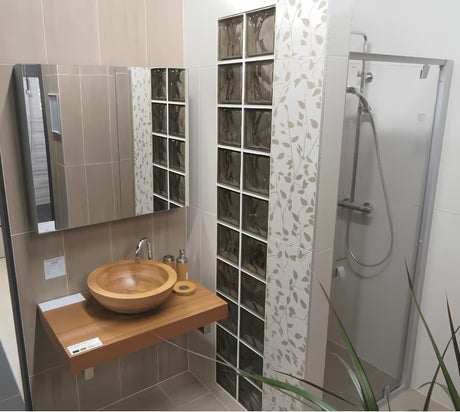 Ormarić s Ogledalom Naturel 80x72 cm u sivo-srebrnoj boji s dvojim zrcalnim vratima