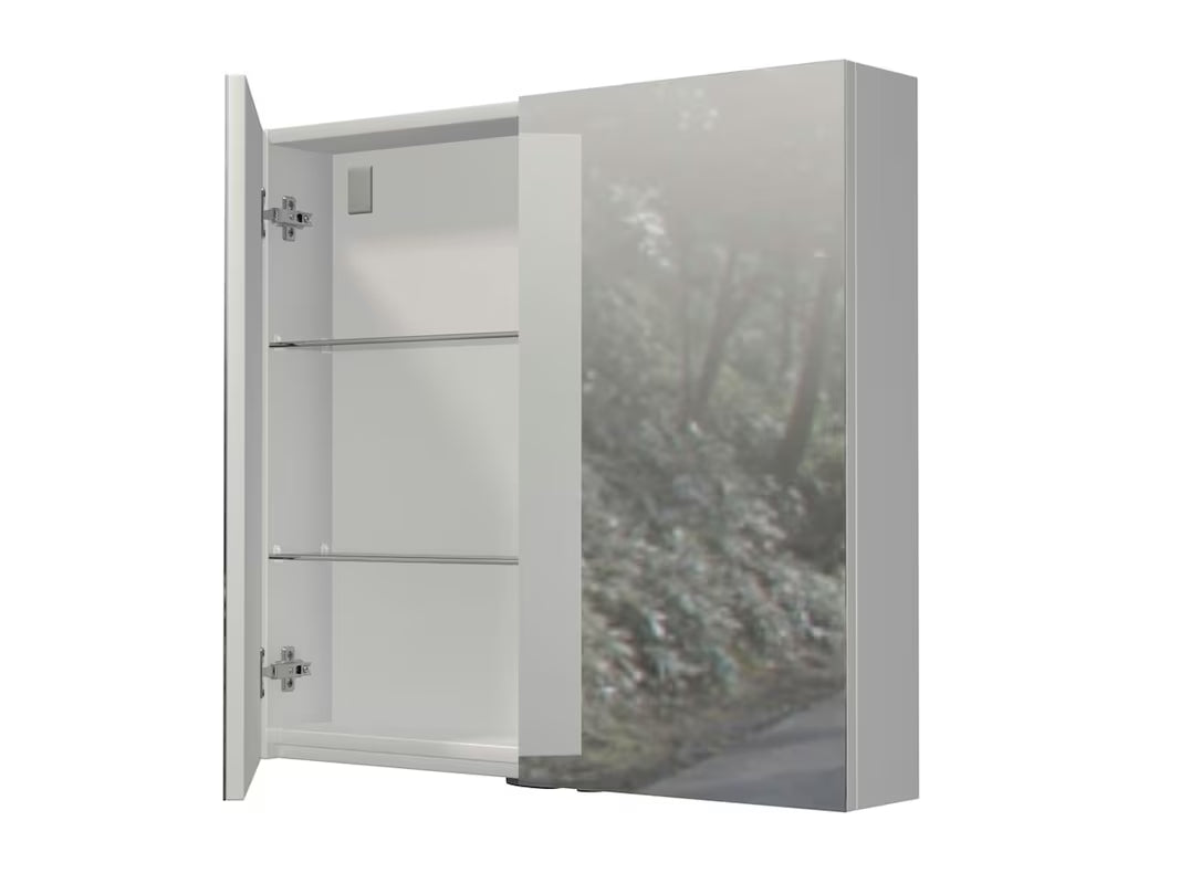 Ormarić s Ogledalom Naturel 80x72 cm u sivo-srebrnoj boji s dvojim zrcalnim vratima