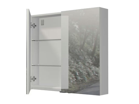 Ormarić s Ogledalom Naturel 80x72 cm u sivo-srebrnoj boji s dvojim zrcalnim vratima