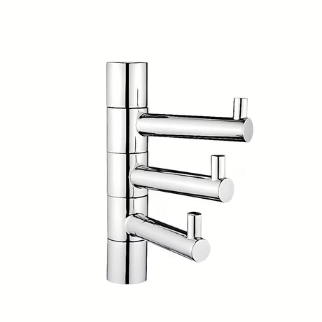 Kromirani trostruki rotirajući kukica Nimco Bormo za kupaonicu jednostavnog dizajna.