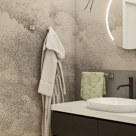 Jednostavni kromirani kukica Nimco Keira od mesinga za modernu kupaonicu