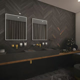 Nimco s pozadinskim osvjetljenjem LED ogledalo 60x80 cm u crnoj izvedbi s osvjetljenjem po obodu