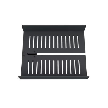 Crna kupaonska police za staklo walk in tuš kabine bez bušenja s otvorima za odvod vode