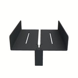 Crna kupaonska police za staklo walk in tuš-kabine bez bušenja, s otvorima za ocjeđivanje