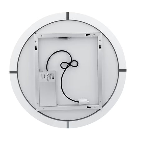 Okruglo kupaonsko LED ogledalo Nimco s obodnim LED osvjetljenjem, promjer 800 mm, aluminijski okvir.