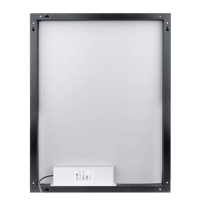 Nimco s pozadinskim osvjetljenjem LED ogledalo 60x80 cm u crnoj izvedbi s osvjetljenjem po obodu