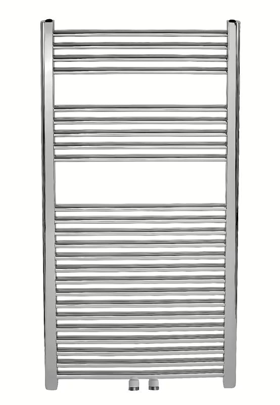 Kombinirani kupaonski radijator Novaservis Chrome 120x45 cm u krom izvedbi, za zidnu montažu.