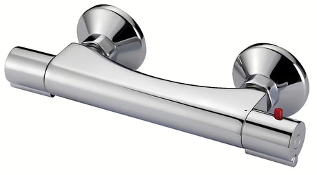 Kromirana termostatska miješalica za tuš Novaservis Aqualight pro za zidnu montažu s donjim izlazom.