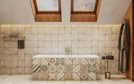 Novaservis Ferro Antica ventilna zidna miješalica za kadu s tuš setom u brončanoj boji.