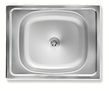 Kuhinjski jednostruki sudoper Novaservis pro od nehrđajućeg čelika za na radnu ploču ugradnju, dimenzija 50x40 cm i dubine 15,5 cm.