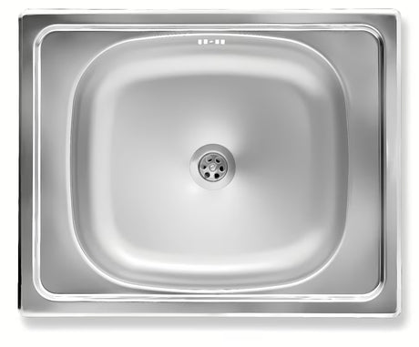 Kuhinjski jednostruki sudoper Novaservis od nehrđajućeg čelika pro montaža na radnu ploču 50x40 cm, dubina 15,5 cm