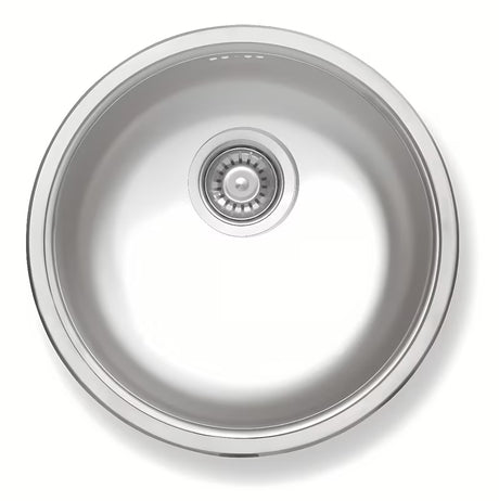 Okrugli sudoper od nehrđajućeg čelika sudoper  Novaservis na radnu ploču s preljevom, promjer 43 cm