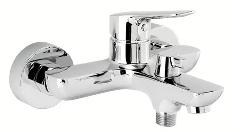 Zidna jednoručna baterija miješalica za kadu Novaservis Metalia 54 u sjajnoj krom izvedbi.