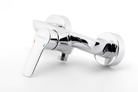 Jednoručna Baterija zidna miješalica za tuš Novaservis Metalia 54 u sjajnoj krom izvedbi.