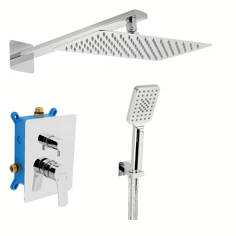 Novaservis Metalia 54 podžbukni tuš sustav u krom izvedbi s nadglavnim tušem 300x200 mm i ručnim tušem