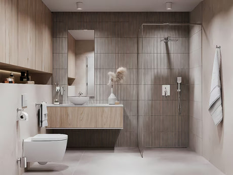 Novaservis Metalia 54 podžbukni tuš sustav u krom izvedbi s nadglavnim tušem 300x200 mm i ručnim tušem