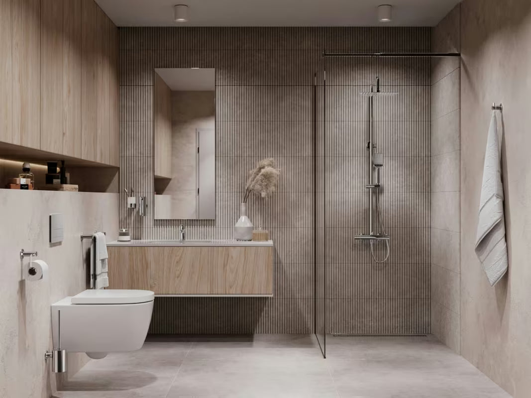 Novaservis Metalia 54 tuš sustav s termostatskom miješalicom u krom izvedbi s nadglavnim tušem 300x200 mm