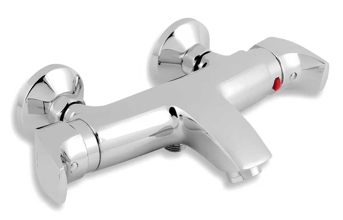 Kromirana termostatska zidna miješalica za kadu Novaservis Metalia 57 bez tuš pribora.