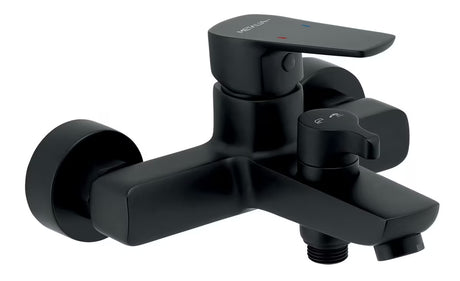 Novaservis Metalia 58 jednoručna baterija zidna miješalica za kadu u crnoj boji s mat završnom obradom