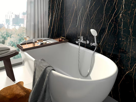 Krom jednoručna baterija zidna miješalica za kadu Novaservis Metalia 58 bez tuš seta