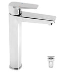 Novaservis Metalia 58 visoka jednoručna baterija miješalica za umivaonik s odvodom u krom izvedbi