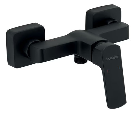 Crna jednoručna baterija zidna miješalica za tuš Novaservis Nobles Ego s mat površinom
