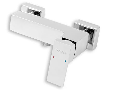 Kromirana zidna jednoručna baterija miješalica za tuš Novaservis Nobless Edge četvrtastog dizajna