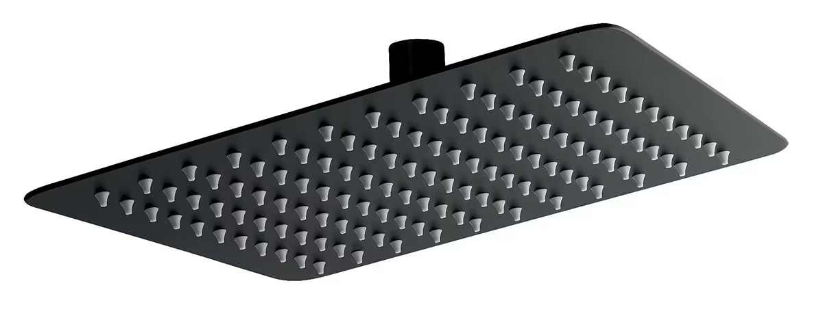 Mat crna četvrtasta nadglavni tuš Novaservis 25x25 cm od nehrđajućeg čelika s funkcijom EasyClean.