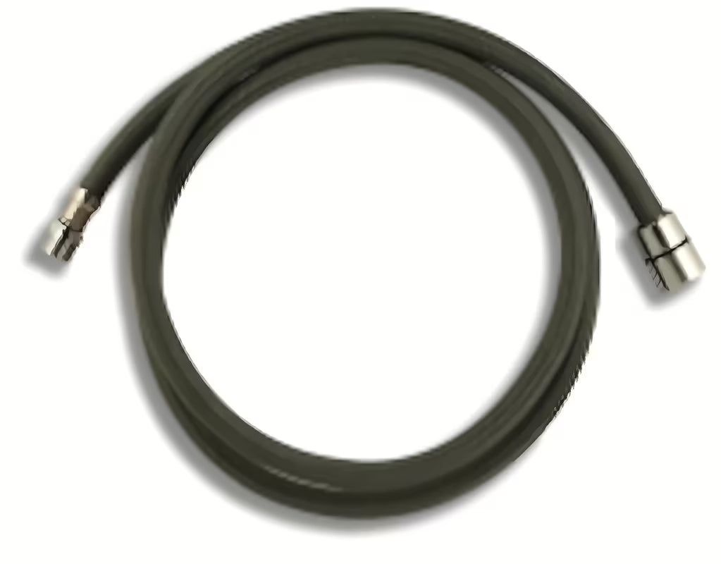 Sivo tuš crijevo Novaservis s najlonskim opletom, duljina 150 cm, priključak 1/2" - M15x1.