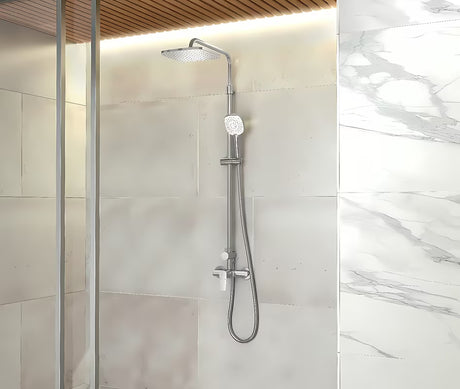 Kromirani tuš sustav Novaservis Metalia 58 s nadglavnim tušem 23x23 cm i ručnim tušem