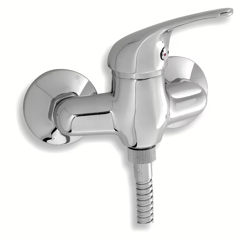 Kromirana zidna jednoručna baterija miješalica za tuš Novaservis Titania Iris zaobljenog dizajna