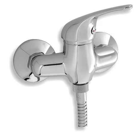 Kromirana zidna jednoručna baterija miješalica za tuš Novaservis Titania Iris zaobljenog dizajna