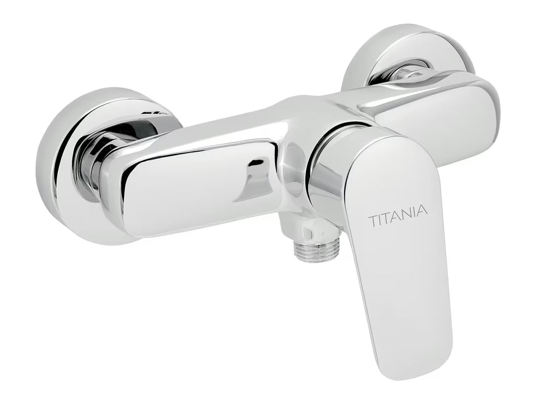 Novaservis Titania Pure jednoručna baterija zidna miješalica za tuš u krom izvedbi bez tuš seta