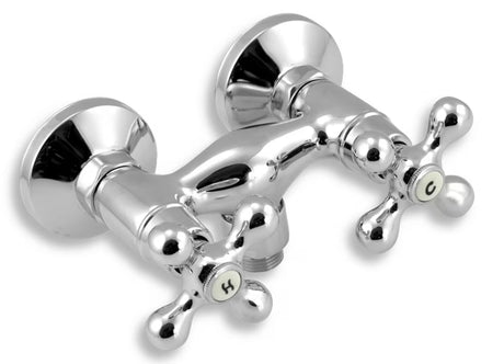 Novaservis Titania Retro II ventilna miješalica za tuš u krom izvedbi za pro zidnu montažu.