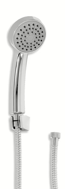 Kromirani set za kadu Novaservis s jednopolohom ručnom tuš slušalicom, metalnim crijevom 150 cm i zidnim držačem.