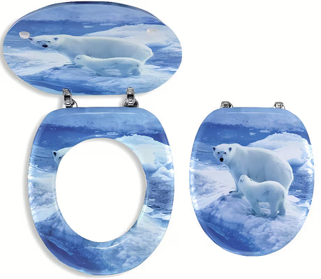 Plava WC daska Novaservis od MDF-a sa šarkama od kromiranog mesinga