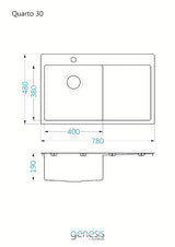 Inox kuhinjski jednostruki sudoper Optima Carlos s ocjeđivačem pro ugradnja odozgo na radnu ploču