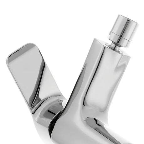 Kromirana jednoručna baterija stojeća miješalica za bide Optima Cube Way s odvodom i fleksibilnim perlatorom