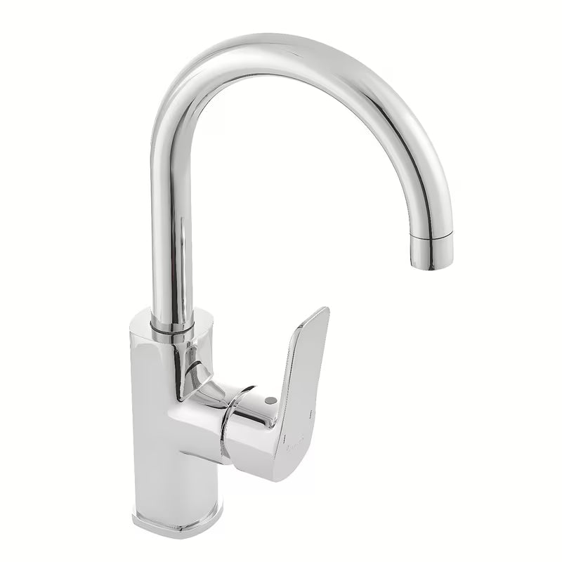 Kromirana jednoručna baterija stojeća miješalica za sudoper Optima Cube Way sa zakretnim izljevom