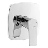 Podžbukna jednoručna baterija miješalica za tuš Optima Cube Way u krom izvedbi čistog minimalističkog dizajna.