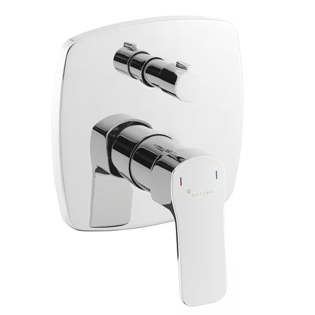 Optima Cube Way podžbukna za tuš i miješalica za kadu u krom izvedbi s ručicom