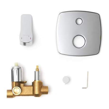 Optima Cube Way podžbukna za tuš i miješalica za kadu u krom izvedbi s ručicom