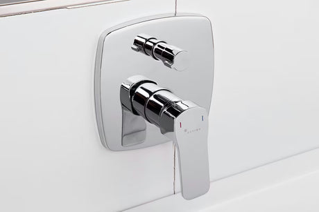 Optima Cube Way podžbukna za tuš i miješalica za kadu u krom izvedbi s ručicom