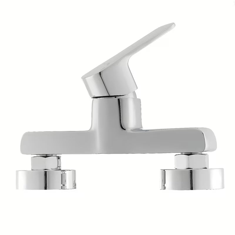 Zidna jednoručna baterija miješalica za tuš Optima Cube Way u krom izvedbi zaobljenog modernog dizajna.