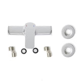 Zidna jednoručna baterija miješalica za tuš Optima Cube Way u krom izvedbi zaobljenog modernog dizajna.